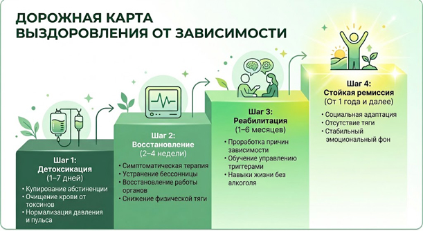 этапы выхода из зависимости