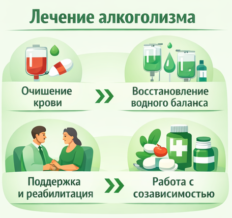 лечение алкоголизма в Москве этапы